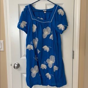 Blue shift dress